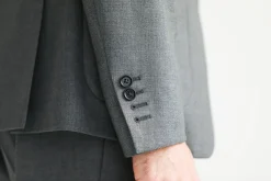 Drapeau Noir Blazer Laine Fresco Gris Shop