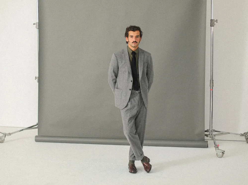 Drapeau Noir Blazer semi-entoilé flanelle light Grey Store