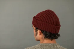 Drapeau Noir Bonnet Laine & Alpaga Bordeaux Store