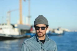 Drapeau Noir Bonnet laine & alpaga Gris Shop