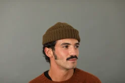 Drapeau Noir Bonnet laine & alpaga Khaki Best Sale