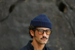 Drapeau Noir Bonnet Laine & Alpaga Navy Flash Sale