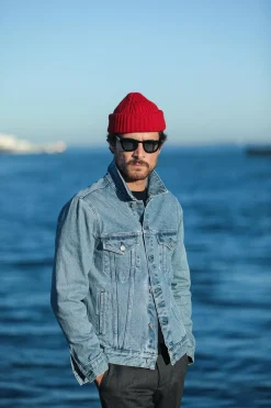 Drapeau Noir Bonnet laine & alpaga Rouge Cheap