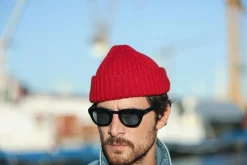 Drapeau Noir Bonnet laine & alpaga Rouge Cheap