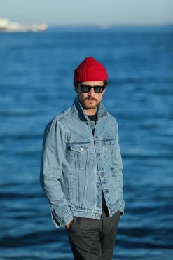 Drapeau Noir Bonnet laine & alpaga Rouge Cheap