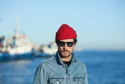 Drapeau Noir Bonnet laine & alpaga Rouge Cheap