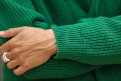 Drapeau Noir Cardigan Lambswool Green Sale