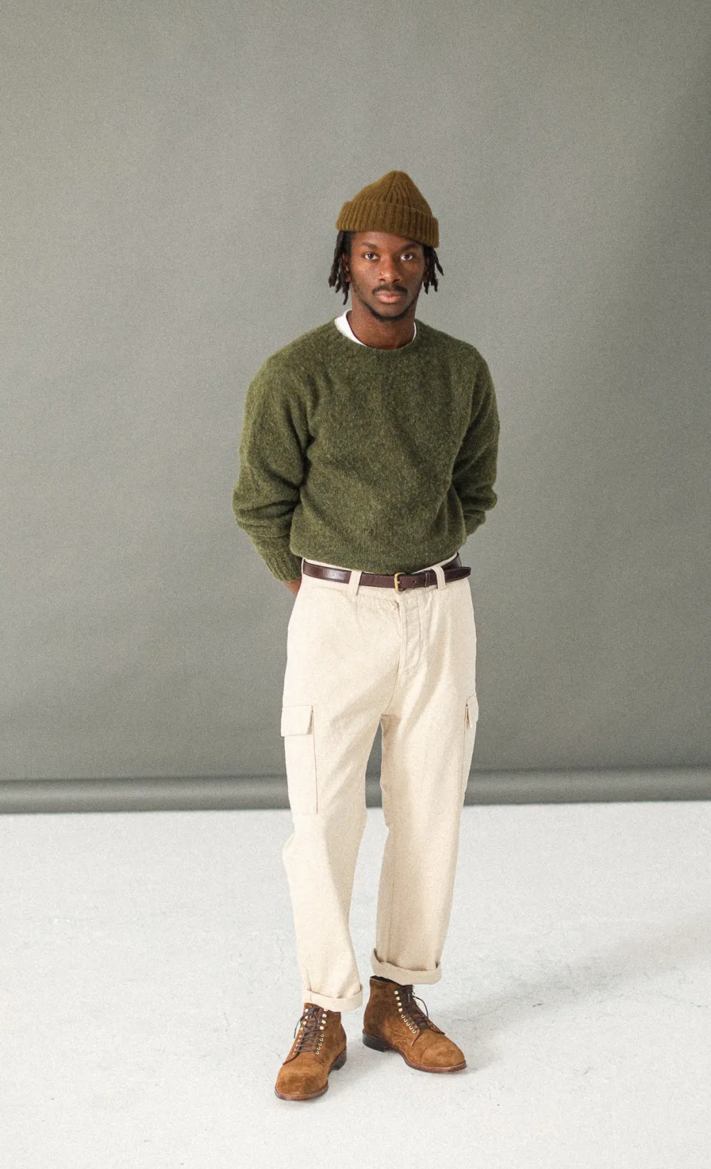 Drapeau Noir Cargo Pant - Comfort Fit Crème Cheap