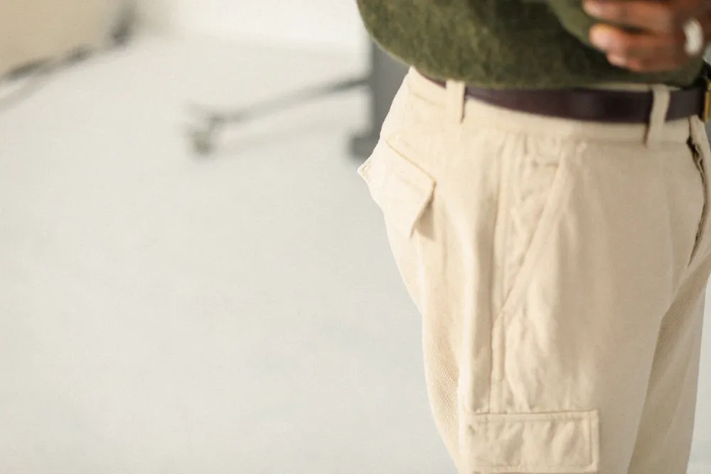 Drapeau Noir Cargo Pant - Comfort Fit Crème Cheap