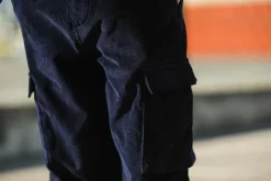 Drapeau Noir Cargo Pants Velours Marine Store