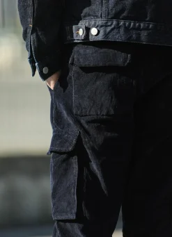 Drapeau Noir Cargo Pants Velours Marine Store