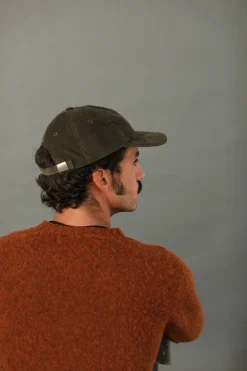 Drapeau Noir Casquette en Velours Khaki Fashion