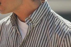 Drapeau Noir Chemise Large Stripes Beige Online