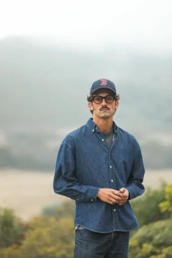 Drapeau Noir Chemise Denim Japonais - Modern Fit Indigo Outlet