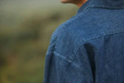 Drapeau Noir Chemise Denim Japonais - Modern Fit Indigo Outlet