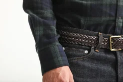 Drapeau Noir Chemise Flanelle Blackwatch - Fit Classique Carreaux Vert Marine Noir Shop