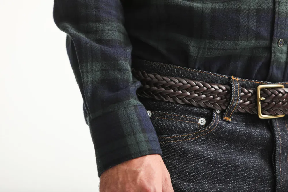 Drapeau Noir Chemise Flanelle Blackwatch - Fit Classique Carreaux Vert Marine Noir Shop