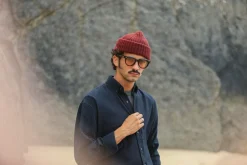 Drapeau Noir Chemise Flanelle - Modern Fit Navy Best Sale