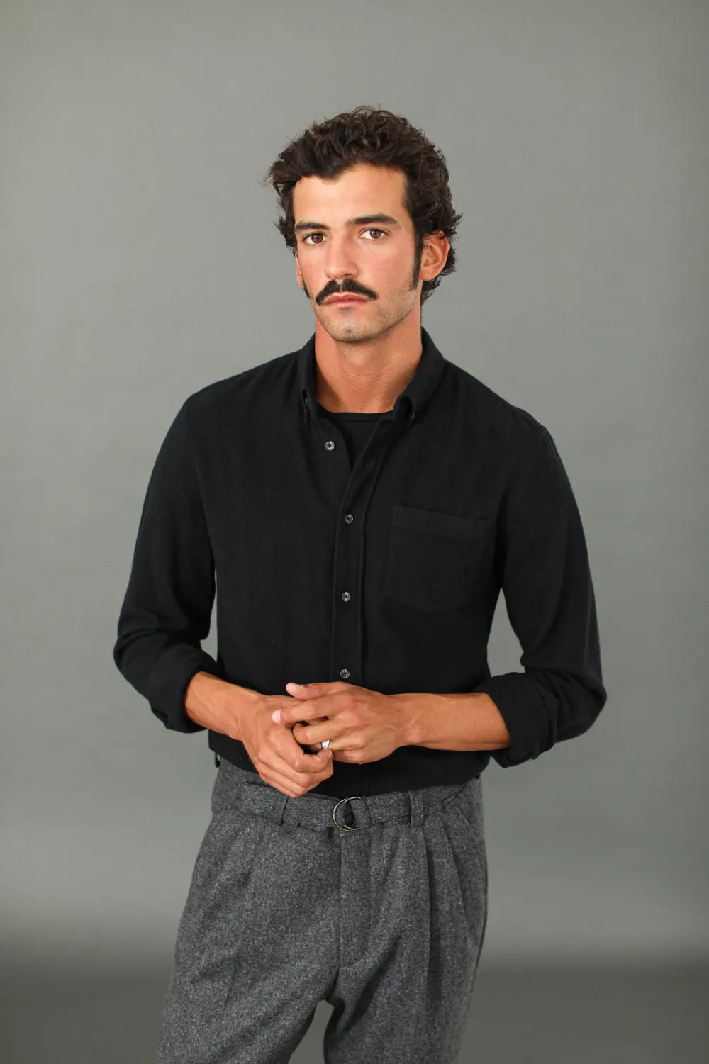 Drapeau Noir Chemise Flanelle e - Fit Classique Noir Cheap