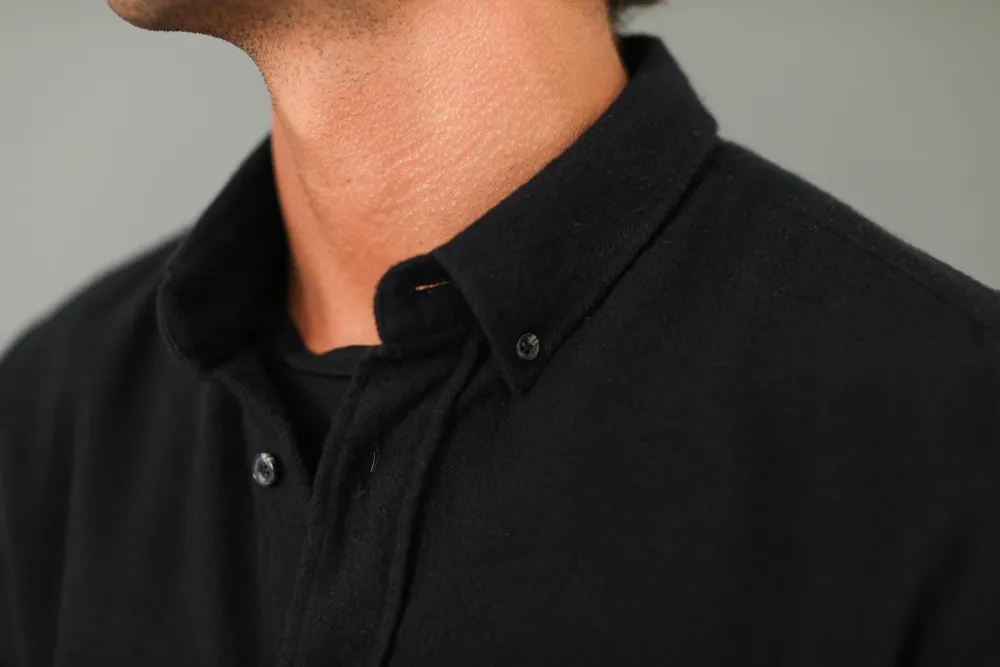Drapeau Noir Chemise Flanelle e - Fit Classique Noir Cheap
