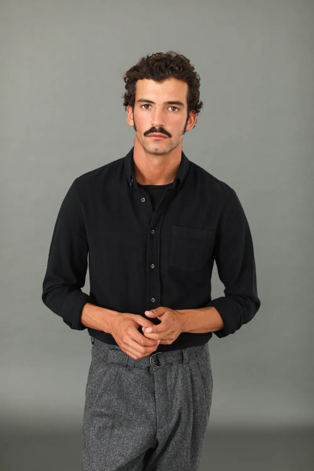 Drapeau Noir Chemise Flanelle e - Fit Classique Noir Cheap