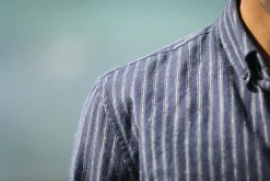 Drapeau Noir Chemise Japan Stripes - Retro Fit Stripes Navy Best