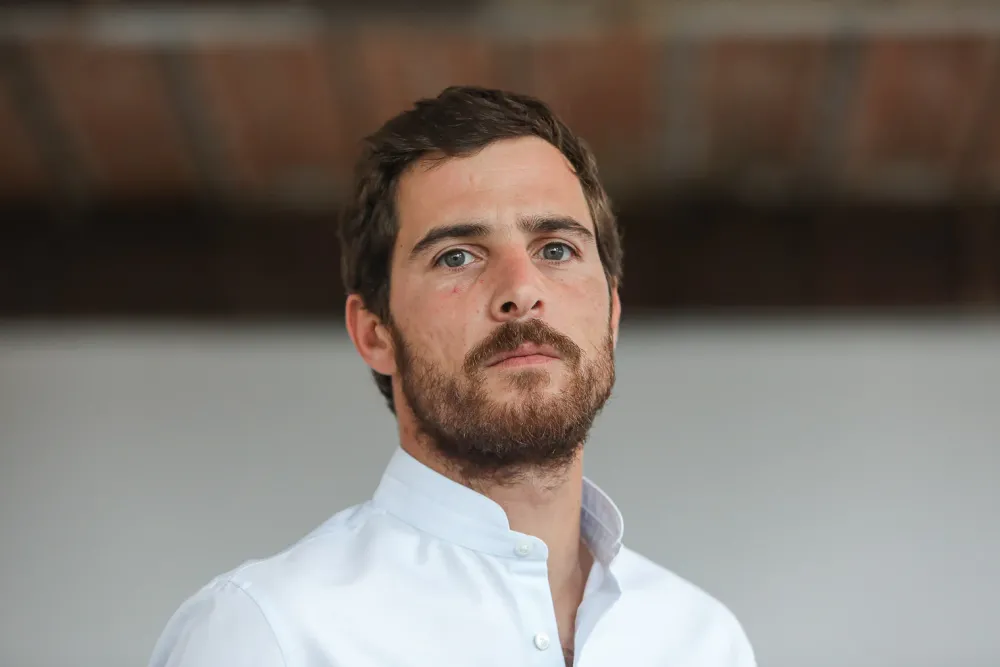 Drapeau Noir Chemise Oxford Col Officier Bleu ciel Light Blue Store