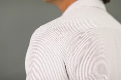 Drapeau Noir Chemise Oxford Rayée Bordeaux - Fit Classic Stripes Bordeaux Best