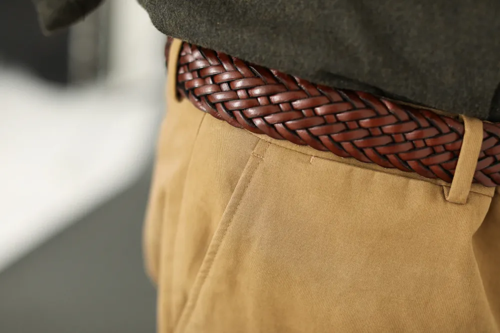 Drapeau Noir Chino Ajusté Camel Best