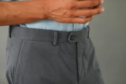 Drapeau Noir Chino Ajusté Gris Dark Grey Fashion