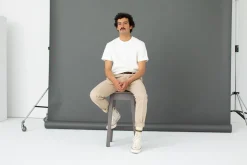 Drapeau Noir Chino Twill Italien - Coupe Ajustée Beige Online