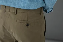 Drapeau Noir Chino Twill italien - Coupe ajusté Khaki Fashion