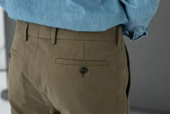 Drapeau Noir Chino Twill italien - Coupe ajusté Khaki Fashion