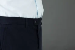 Drapeau Noir Chino Twill Italien - Coupe ajustée Marine Hot
