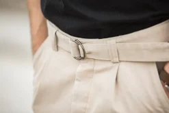 Drapeau Noir Chino Militaire à Pince Beige Sale