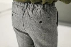Drapeau Noir City Pant Flanelle Gris Clair Light Grey New
