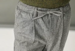 Drapeau Noir City Pant Flanelle Gris Clair Light Grey New