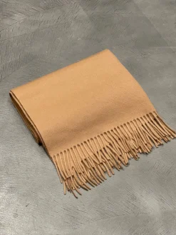 Drapeau Noir Echarpe Oversize En Laine d'Agneau Beige Cheap