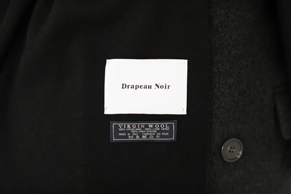 Drapeau Noir Echarpe Oversize Lambswool e Noir Discount