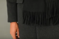 Drapeau Noir Echarpe Oversize Lambswool e Noir Discount