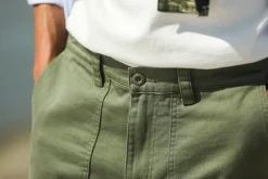 Drapeau Noir Fatigue Pant Japonais - New Fit Khaki Best Sale