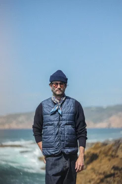 Drapeau Noir Gilet Matelassé Primaloft®️ Navy Cheap