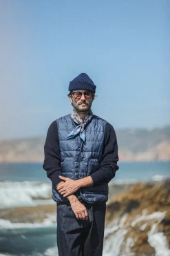 Drapeau Noir Gilet Matelassé Primaloft®️ Navy Cheap