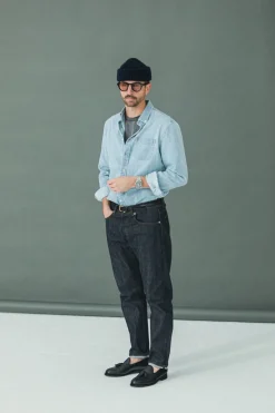 Drapeau Noir Jean Japanese Selvedge Brut - Tapered Fit Indigo Outlet