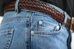 Drapeau Noir Jean Kurabo Selvedge Bleached Tapered Light Blue Shop