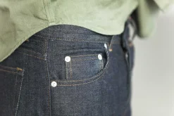 Drapeau Noir Jean Kurabo Selvedge Brut Indigo Outlet