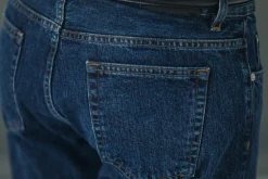 Drapeau Noir Jean Selvedge Blue Stonewash - Tapered Fit Bleu Best Sale