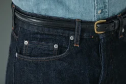 Drapeau Noir Jean Selvedge Japonais - Athletic Fit Indigo Shop