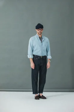 Drapeau Noir Jean Selvedge Japonais - Athletic Fit Indigo Shop