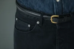 Drapeau Noir Jean Selvedge - Athletic Fit Noir Cheap